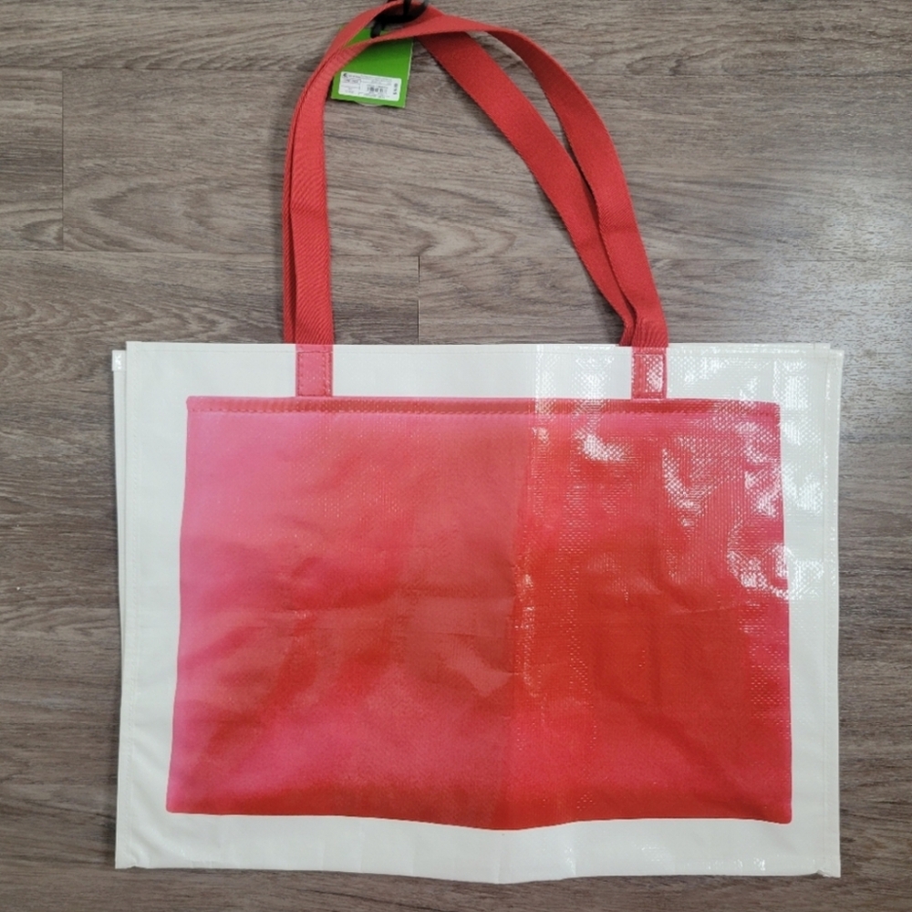 NWT Kate Spade × Target Reusable Large Tote Bag Red & White Limited Edition NEW - Picture 6 of 11